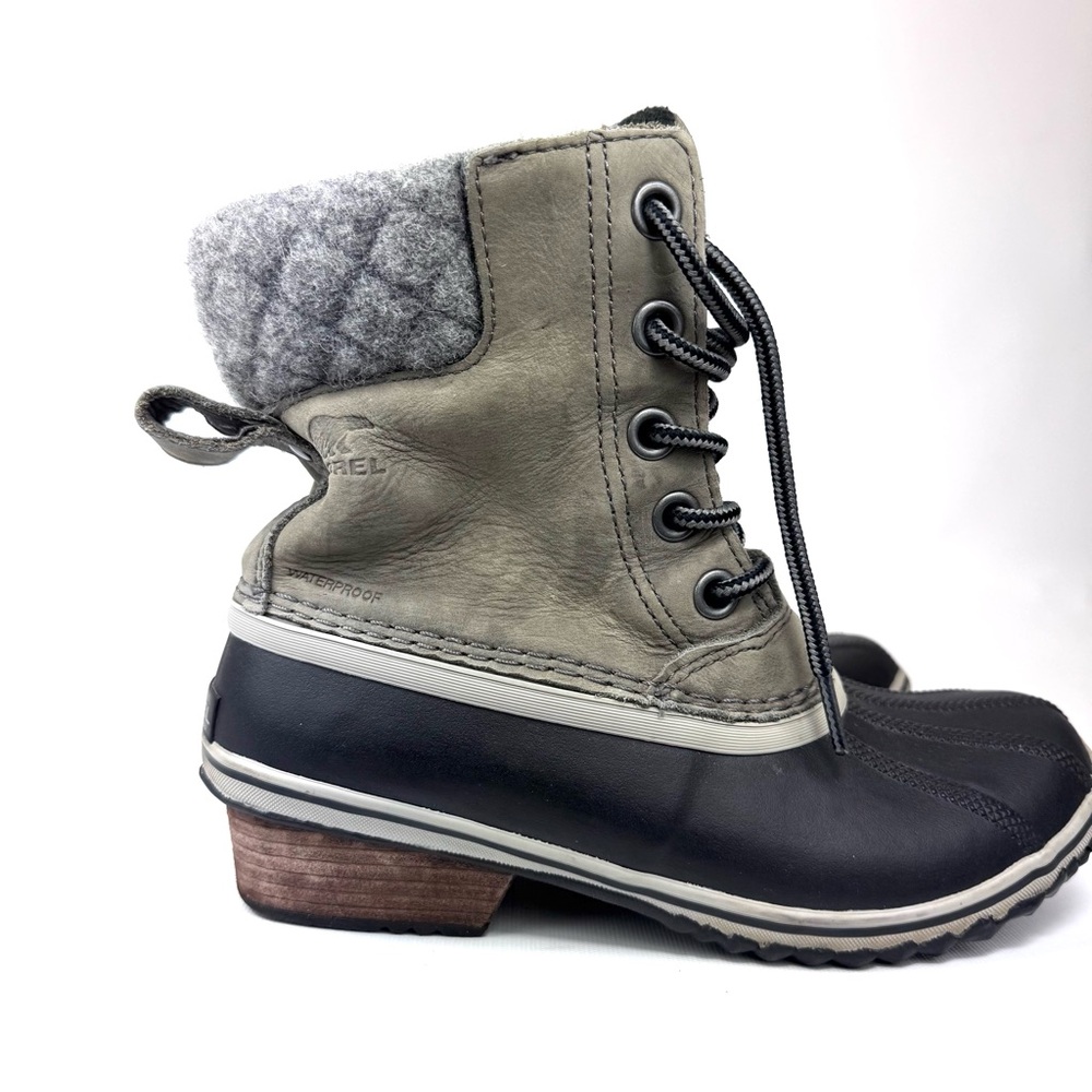 SOREL - Women's Slimpack Lace II
Waterproof Insulated Boot - Quarry/Black Sz 7.5 - Picture 3 of 10